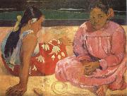Paul Gauguin Two Women on the Beach Spain oil painting artist